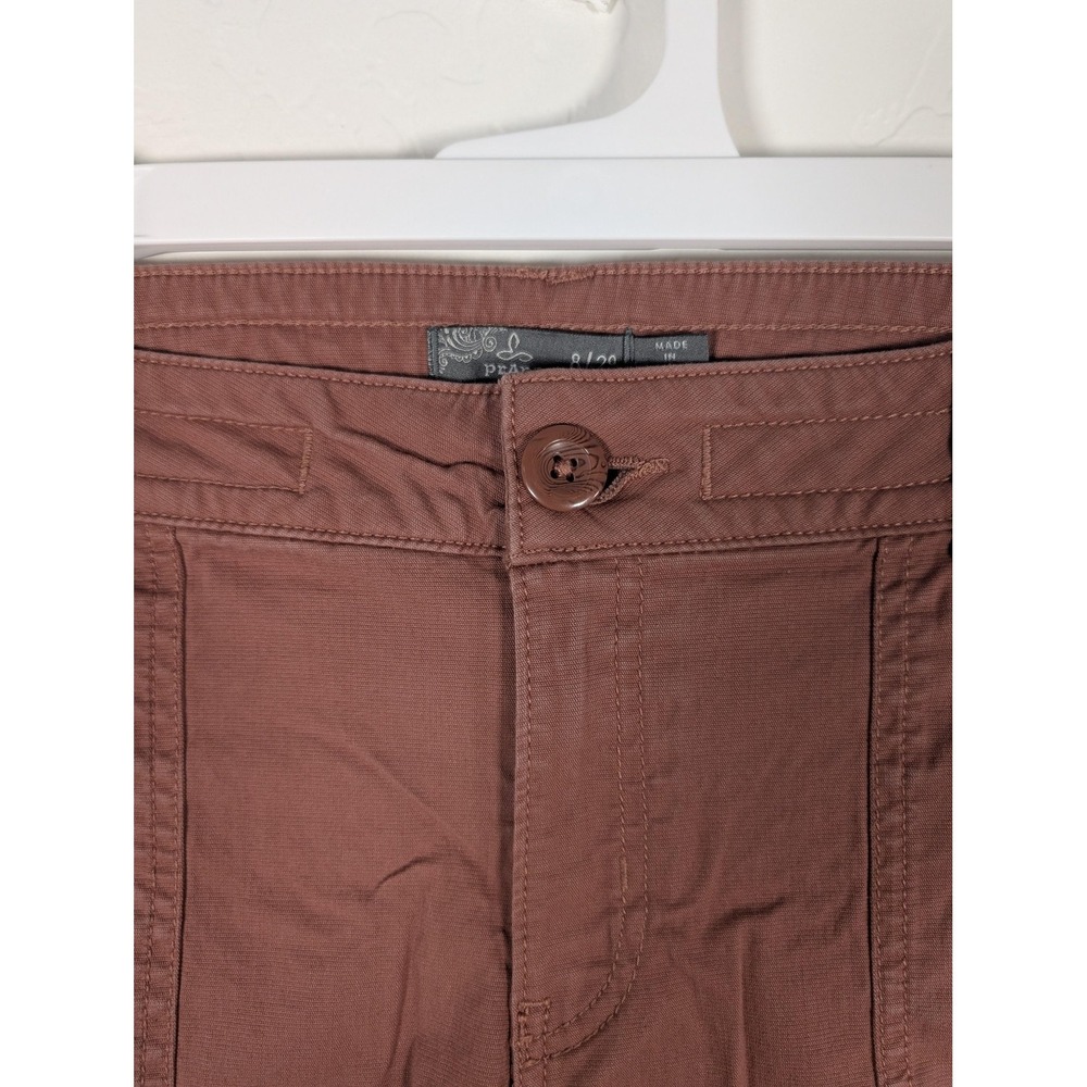 prAna Shorts‎ Womens 8/29 Brown Outdoor Hiking Utility Pockets Casual Zip Fly - Picture 3 of 11